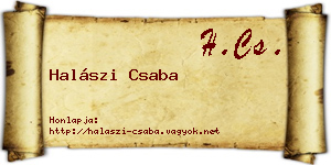 Halászi Csaba névjegykártya